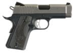 Ruger 6758 SR1911 Officer-Style 9mm Luger 7+1 3.60" Black Steel Barrel, Serrated Stainless Steel Slide, Tungsten Gray Cerakote Aluminum Frame w/Beavertail, Deluxe Checkered G10 Grip
