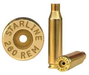 Starline 260 Remington Unprimed Reloading Brass 50 Count