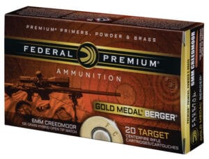 Federal Gold Medal 6mm Creedmoor 105 Grain Boat Tail Hollow Point Ammunition