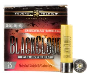 Federal Black Cloud FS 20 Gauge 3 Inch 1oz Number 3 Shot 25 Round Shotgun Ammunition