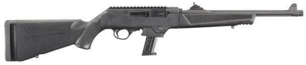 Ruger 19102 PC Carbine  9mm Luger 10+1 16.12" Black Fluted Threaded Barrel, Black Hard Coat Anodized Aluminum Receiver w/Picatinny Rail, Black Synthetic Stock, Right Hand