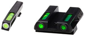 Hi-Viz LiteWave H3 Tritium Front Green Fiber Optic Rear Sight Set