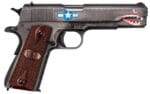 Thompson 1911BKOWC3 1911 Squadron Special Edition WW2 45 ACP 5" 7+1 Black/Gray Cerakote Checkered Wood w/US Logo Grip