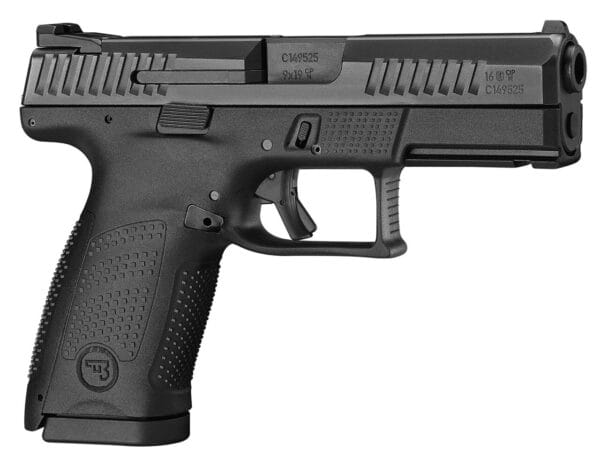 CZ-USA 01531 P-10 C 9mm Luger 10+1, 4.02" Black Steel Barrel, Black Nitride Serrated Steel Slide, Black Polymer Frame w/Picatinny Rail, Black Interchangeable Backstrap Grip