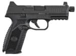 FN 66100375 509T  9mm Luger 17+1/24+1, 4.50" Black Steel Threaded Barrel, Matte Black Optic Ready/Serrated Stainless Steel Slide, Matte Black Polymer Frame w/Picatinny Rail
