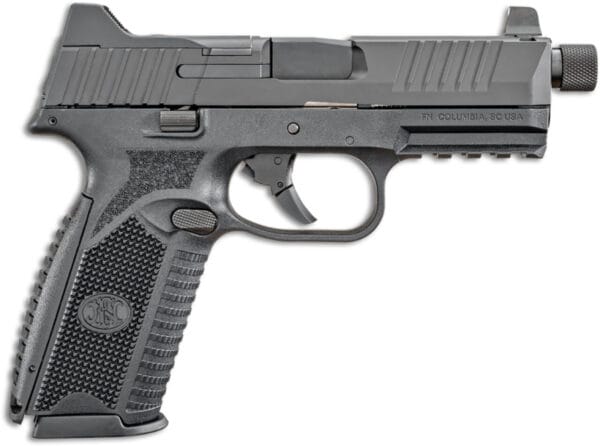FN 66100527 509T  9mm Luger 10+1, 4.50" Black Steel Threaded Barrel, Matte Black Optic Ready/Serrated Stainless Steel Slide, Matte Black Polymer Frame w/Picatinny Rail