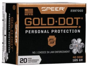 Speer Gold Dot 40 S&W 165 Grain Hollow Point Ammunition