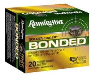 Remington Golden Saber Bonded 40 S&W 180 Grain Nickel-Plated Brass Jacketed Hollow Point Ammunition
