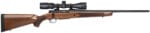 Mossberg 28057 Patriot  22-250 Rem Caliber with 5+1 Capacity, 22" Fluted Barrel, Matte Blued Metal Finish & Walnut Stock Right Hand (Full Size) Includes Vortex Crossfire II 3-9x40mm Scope