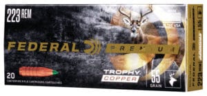 Federal Premium 223 Remington 55 Grain Trophy Copper Ammunition