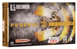 Federal Premium 6.5 Creedmoor 130 Grain Barnes TSX Rifle Ammunition