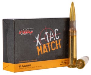 PMC X-Tac Match 50 BMG 740 Grain Brass Ammunition