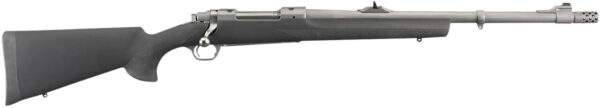 Ruger 57101 Hawkeye Alaskan Full Size 338 Win Mag 3+1 20"Matte Stainless Steel Threaded Barrel, Integral Scope Mounts Stainless Steel Receiver, Black Hogue OverMolded Synthetic Stock