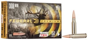 Federal Premium 308 Winchester 150 Grain Barnes TSX Rifle Ammunition