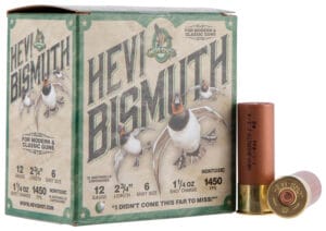 Hevishot Hevi-Bismuth 12 Gauge 2.75 Inch 1.25oz Number 6 Shot 25 Round Shotgun Ammunition