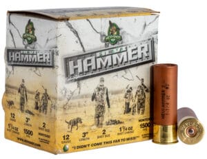 Hevishot Hevi-Hammer 12 Gauge 3 Inch 1 1/4oz Number 2 Shot 25 Round Ammunition