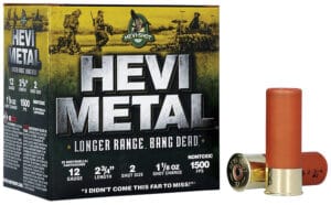 Hevi-Metal Longer Range 12 Gauge 2-3/4 Inch 1-1/8oz Number 2 Shot 25 Round Shotgun Ammunition