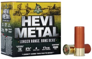 HEVI-Metal Longer Range 12 Gauge 2.75 Inch Number 4 Shot Shotgun Ammunition