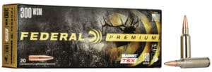 Federal Premium 300 Winchester Short Magnum 180 Grain Barnes TSX Ammunition