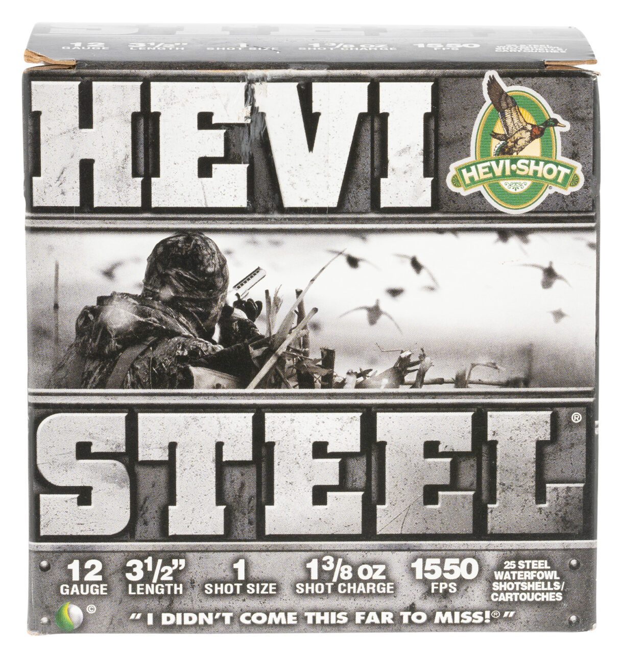 HEVI-Shot HS65001 HEVI-Steel 12Gauge 3.50" 1 3/8oz 1Shot 25 Per Box/10 Case 1 HEVI-Shot HS65001 HEVI-Steel 12Gauge 3.50" 1 3/8oz 1Shot 25 Per Box/10 Case