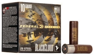Federal Black Cloud FS 10 Gauge 3.50 Inch 1 5/8oz BB Shot 25 Round Shotgun Ammunition