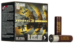 Federal PWBX107BB Black Cloud FS 10Gauge 3.50" 1 5/8oz BBShot 25 Per Box/10 Case