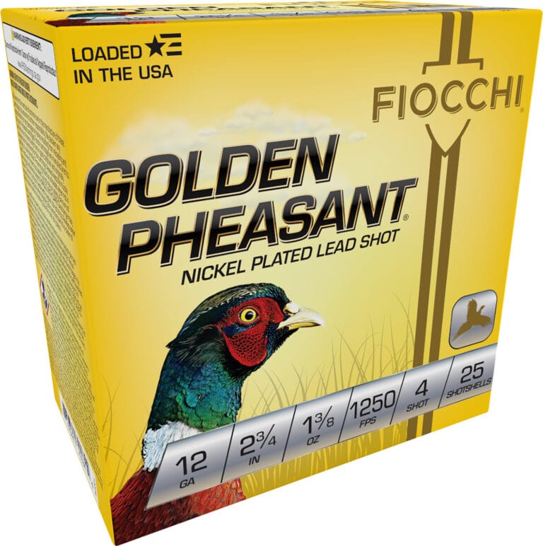Fiocchi Golden Pheasant Extrema 12 Gauge 2-3/4 Inch Number 4 Shot 25 Round Shotgun Ammunition