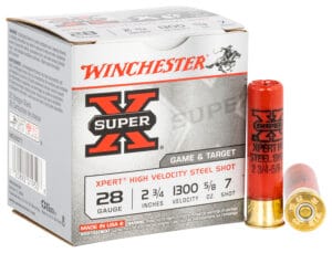 Winchester Super-X Xpert High Velocity 28 Gauge 2.75 Inch Number 7 Shot 25 Round Shotgun Ammunition