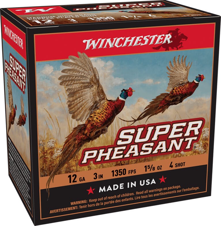 Winchester Super Pheasant Magnum High Brass 12 Gauge 3 Inch Number 4 Shot 25 Round Shotgun Ammunition