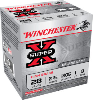 Winchester Ammo X28H8 Super X Heavy Game Load High Brass 28Gauge 2.75" 1oz 8Shot 25 Per Box/10 Case