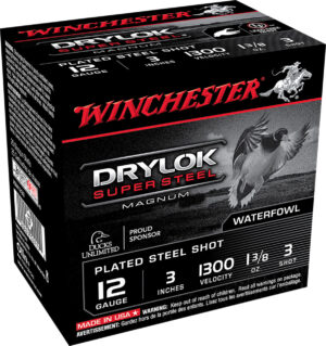 Winchester Ammo XSM1233 Drylok Super Steel Magnum 12Gauge 3" 1 3/8oz 3Shot 25 Per Box/10 Case