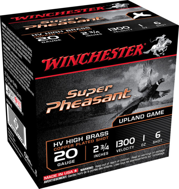 Winchester Ammo X20PH6 Super Pheasant Magnum High Brass 20Gauge 2.75" 1oz 6Shot 25 Per Box/10 Case