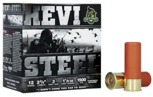 Hevishot Hevi-Steel 12 Gauge 2-3/4 Inch Number 3 Shot 25 Round Shotgun Ammunition