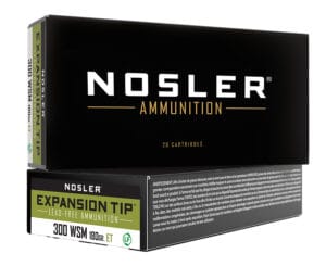 Nosler E-Tip 300 Winchester Short Magnum 180 Grain Lead Free Ammunition