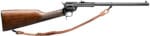 Heritage Mfg BR226B16HS-LS Rough Rider Rancher 22 LR Caliber with 6rd Capacity, 16.12" Barrel, Black Oxide Metal Finish & Walnut Stock Right Hand (Full Size) Includes Leather Sling