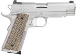 Dan Wesson 01809 Specialist Commander 45 ACP 8+1 4.25" Stainless Steel Barrel, Bead Blasted Serrated Stainless Steel Slide & Frame w/Beavertail & Picatinny Rail, Black/Brown G10 Grip, Ambidextrous