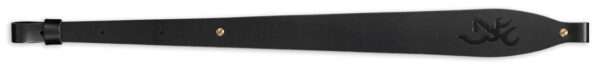 Browning 122499 Big Buckmark Sling made of Black Leather with 25"-35" OAL & Adjustable Design for Rifles
