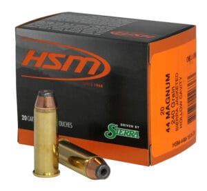 HSM Pro Pistol 44 Magnum 240 Grain Jacketed Hollow Point Ammunition