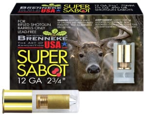 Brenneke SuperSabot 12 Gauge 2-3/4 Inch Sabot Slug Shotgun Ammunition