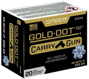 Speer Gold Dot 45 ACP 200 Grain Hollow Point Ammunition