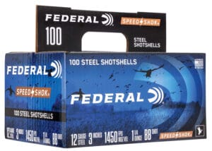 Federal Speed-Shok 12 Gauge 3 Inch 1 1/4oz Number 2 Shot 100 Round Shotgun Ammunition