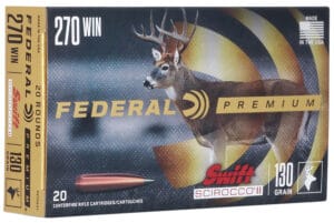 Federal Premium 270 Winchester 130 Grain Swift Scirocco II Ammunition