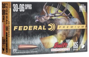 Federal Premium 30-06 Springfield 165 Grain Swift Scirocco II Rifle Ammunition