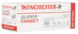 Winchester Super-Target 20 Gauge Number 8 Shot Ammunition