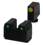 Rival Arms RA4A231G In-Line MOS Night Sights for G17/G19 Green Tritium Orange Outline Front Sight-Green Tritium White Outline Rear Sight