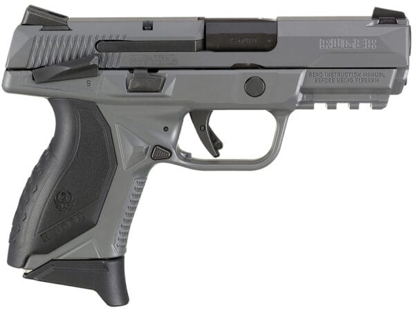 Ruger 8650 American Pistol Compact 45 ACP 3.75" 7+1 Gray Cerakote Gray Cerakote Stainless Steel Slide Black Wraparound Ergonomic Grip Manual Safety