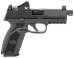 FN 66100844 509 Tactical 9mm Luger 17+1/24+1 4.50" Threaded Barrel, Matte Black Polymer Frame w/Mounting Rail, Optic Cut Matte Black Stainless Steel Slide, No Manual Safety, Includes Viper Red Dot