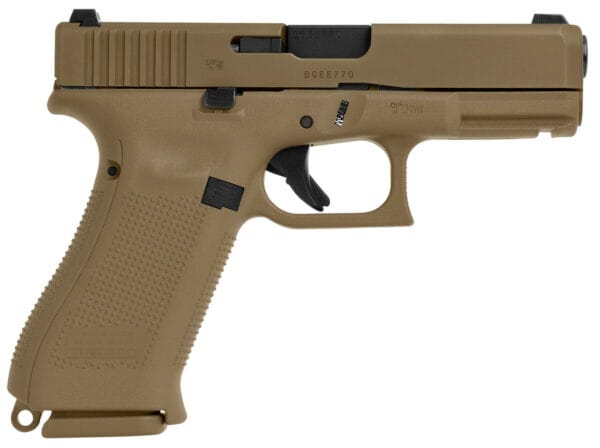 Glock PX1950703 G19X Compact Crossover 9mm Luger 4.02" 17+1 Bronze Nitron Frame Finish with Coyote nPVD Steel Slide, Rough Texture Interchangeable Backstraps Grip & Glock Night Sights