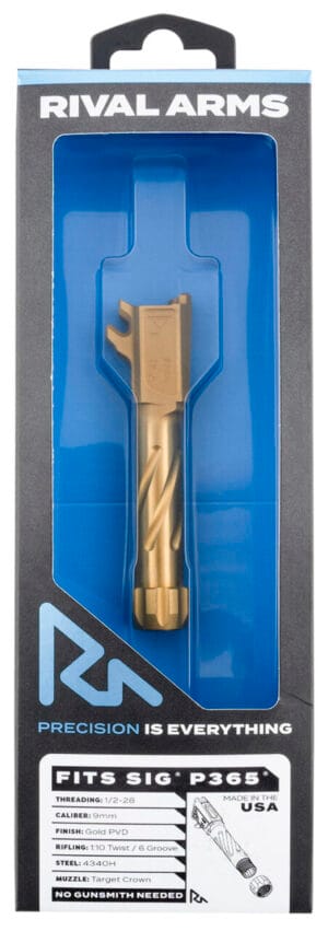 Rival Arms Precision 9mm Gold Drop-In Barrel for Sig P365