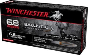 Winchester Ballistic Silvertip 6.8 Western 170 Grain Ammunition